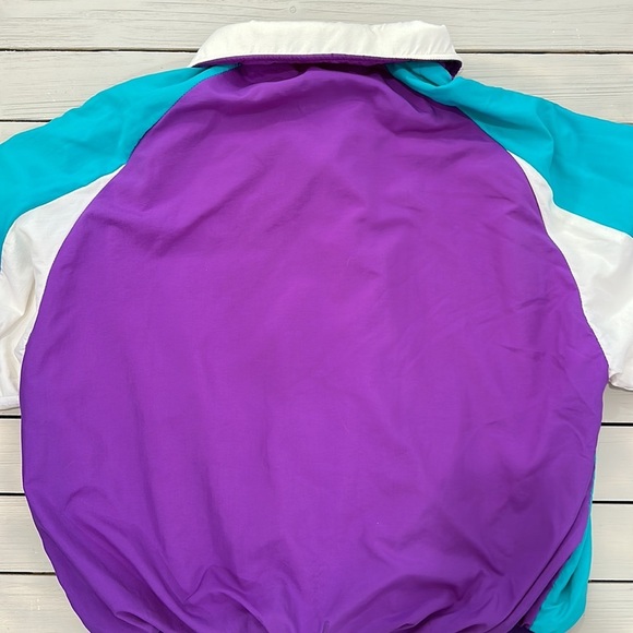 Vintage Electrolux Windbreaker Jacket Teal Purple size L - Picture 7 of 8